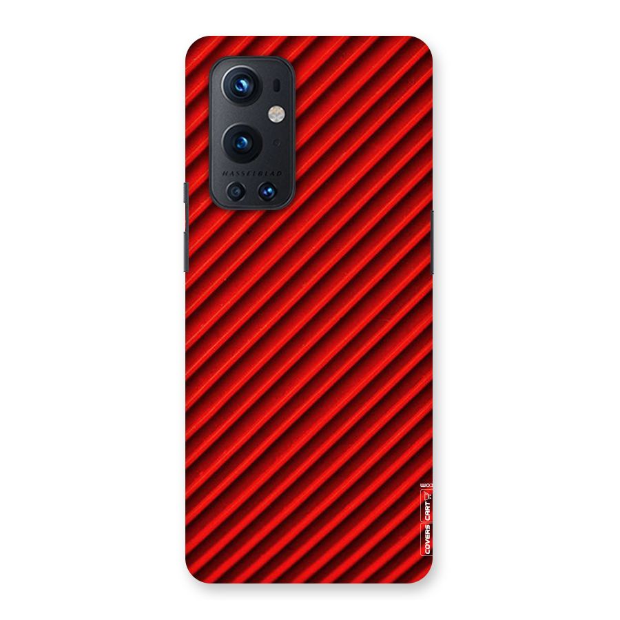Red Rugged Stripes Back Case for OnePlus 9 Pro