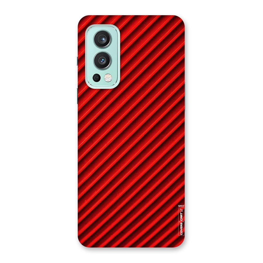 Red Rugged Stripes Back Case for OnePlus Nord 2 5G
