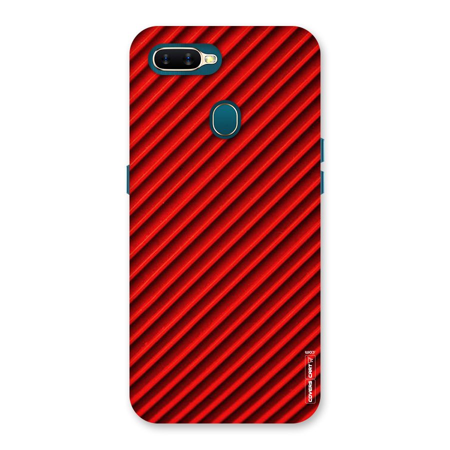 Red Rugged Stripes Back Case for Oppo A11k