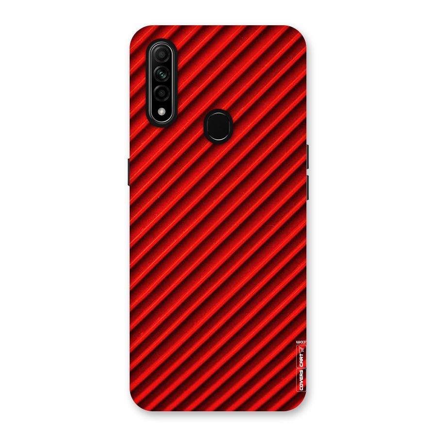 Red Rugged Stripes Back Case for Oppo A31