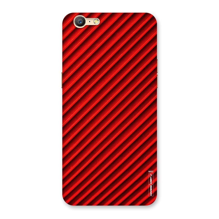 Red Rugged Stripes Back Case for Oppo A39
