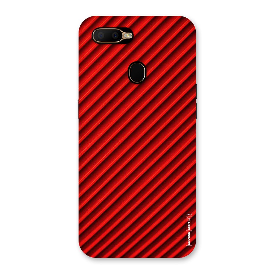 Red Rugged Stripes Back Case for Oppo A5s