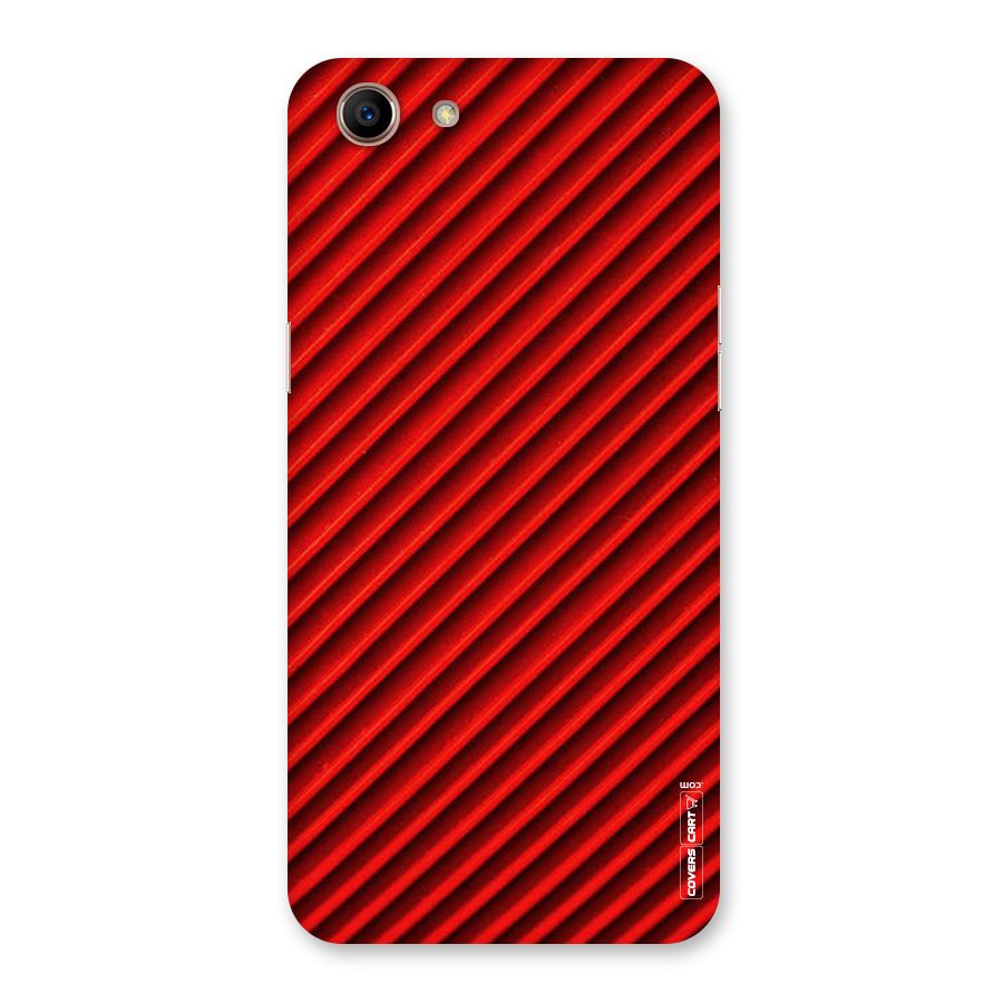 Red Rugged Stripes Back Case for Oppo A83 (2018)