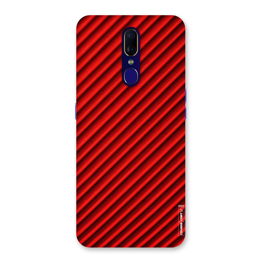 Red Rugged Stripes Back Case for Oppo A9