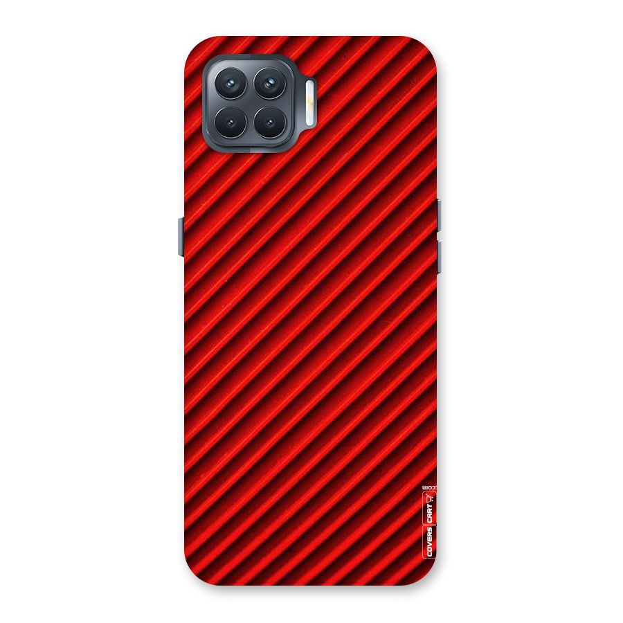 Red Rugged Stripes Back Case for Oppo F17 Pro