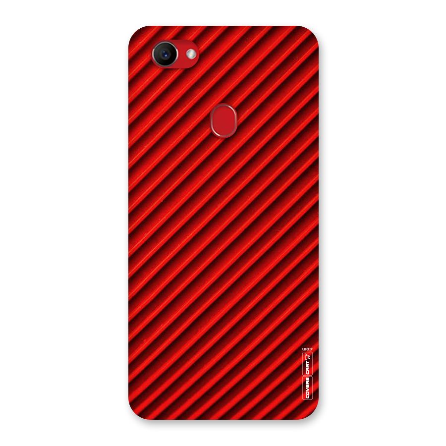 Red Rugged Stripes Back Case for Oppo F7