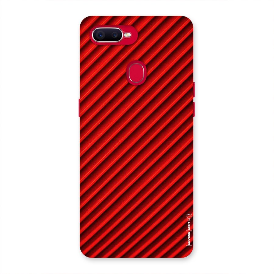 Red Rugged Stripes Back Case for Oppo F9 Pro