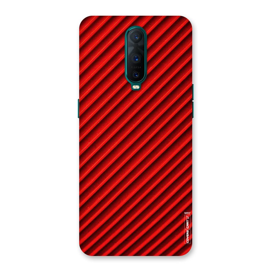 Red Rugged Stripes Back Case for Oppo R17 Pro