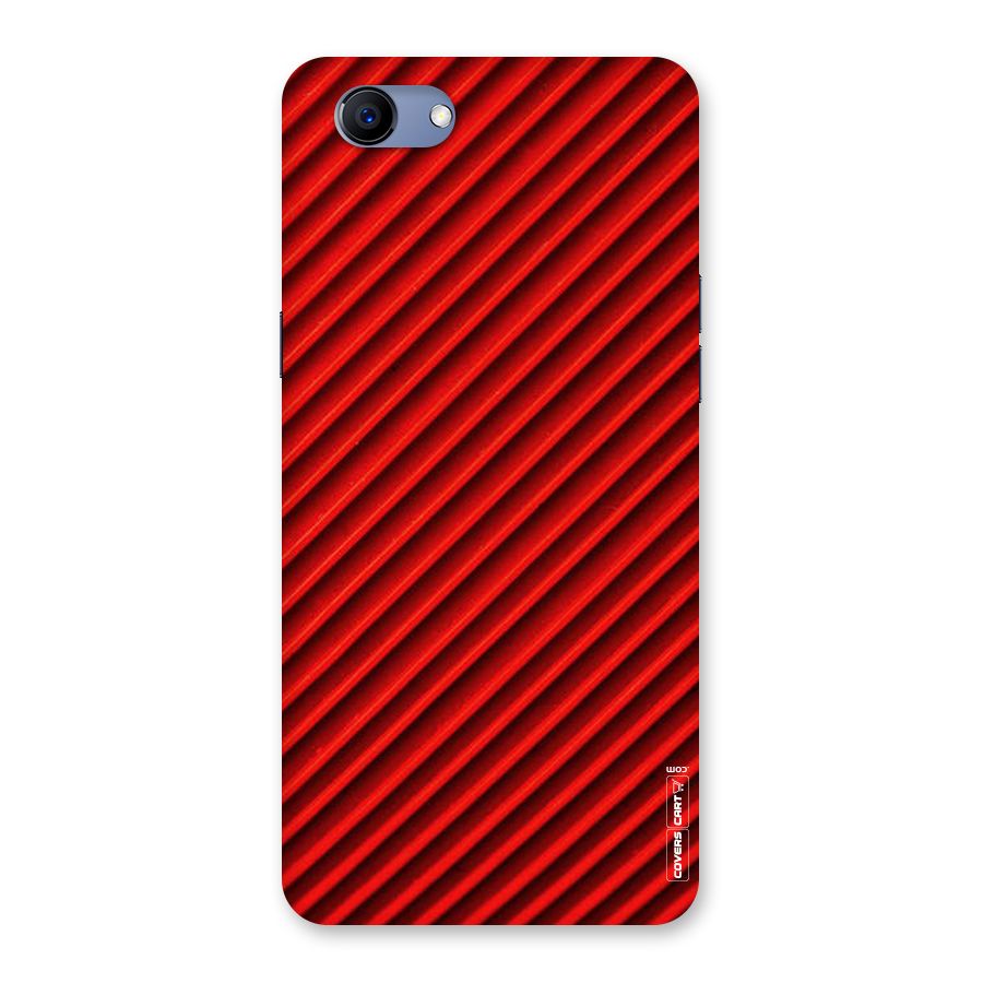 Red Rugged Stripes Back Case for Oppo Realme 1