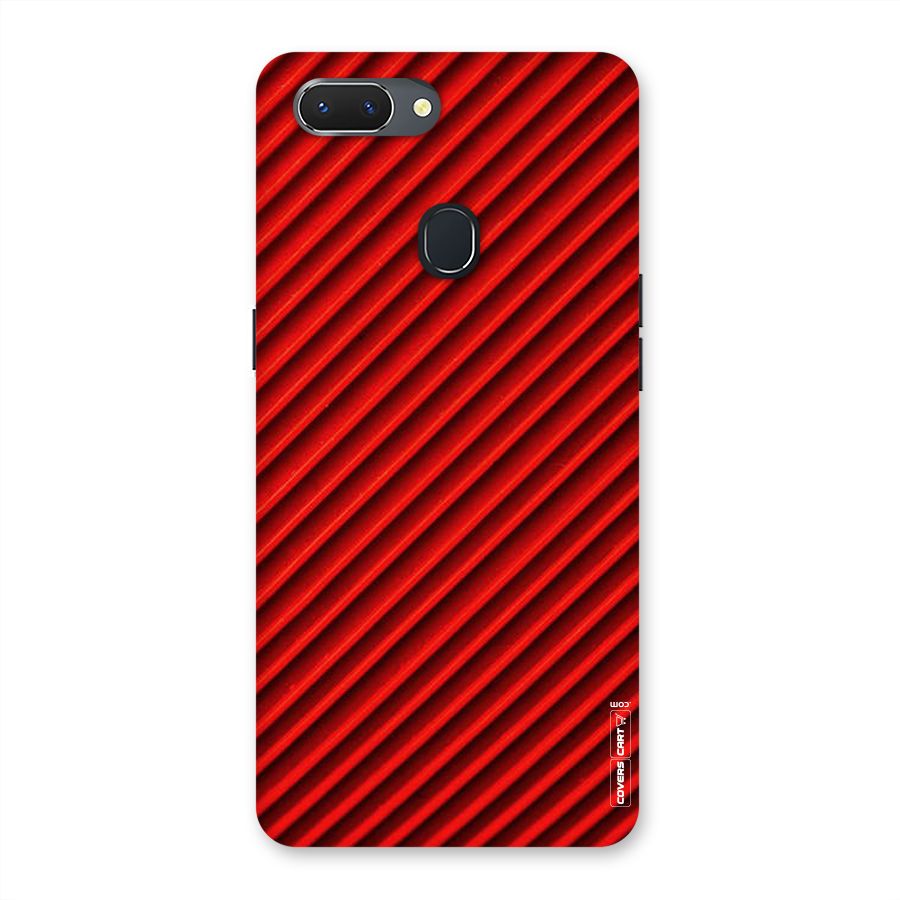 Red Rugged Stripes Back Case for Oppo Realme 2