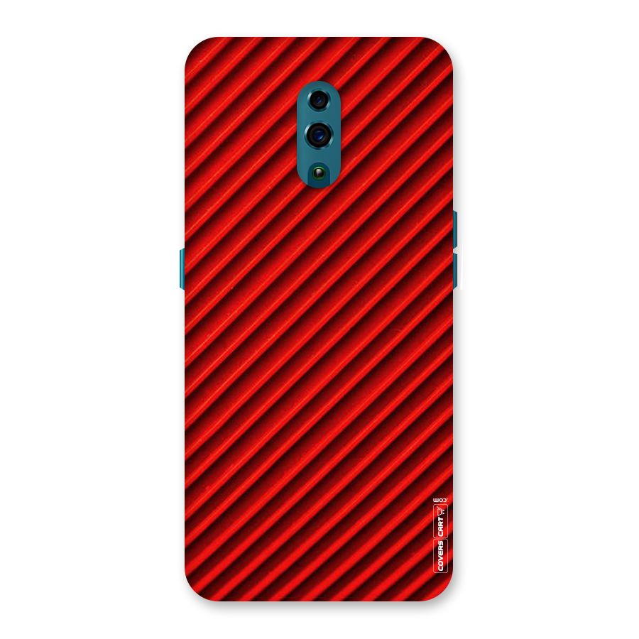 Red Rugged Stripes Back Case for Oppo Reno