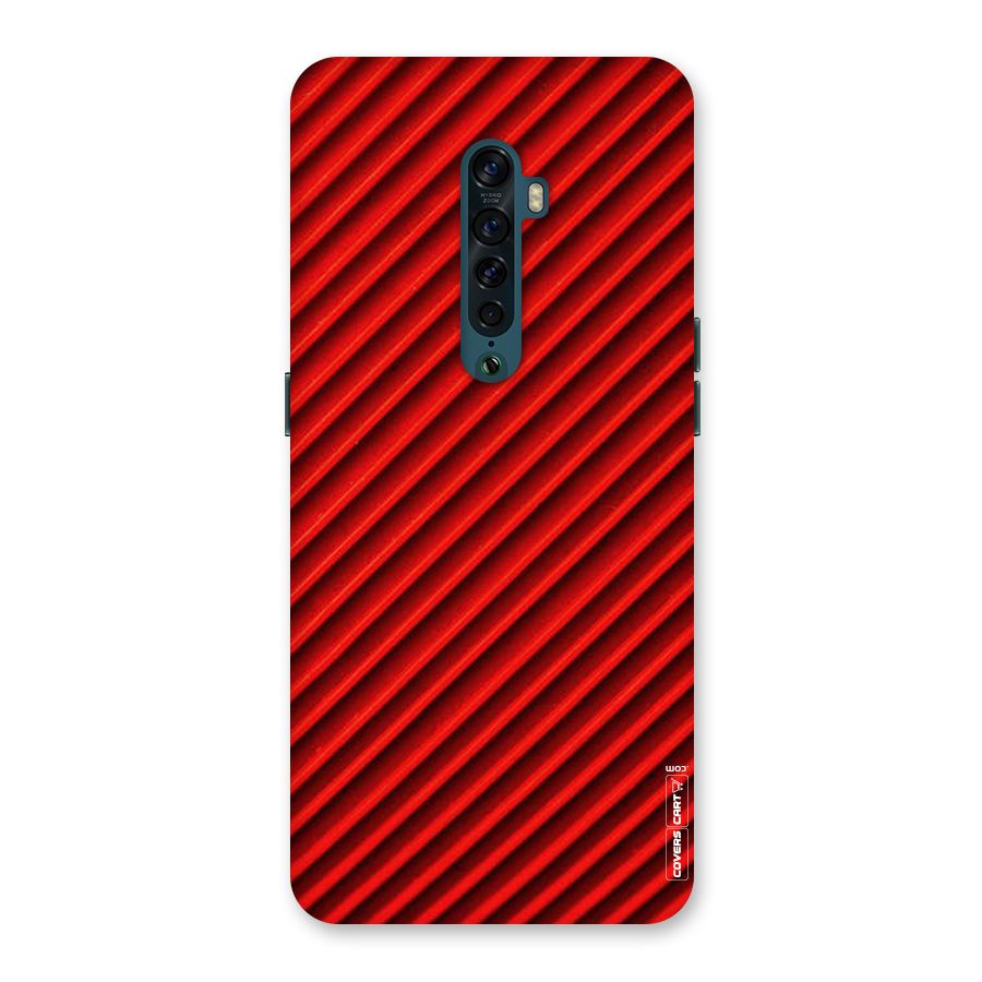 Red Rugged Stripes Back Case for Oppo Reno2