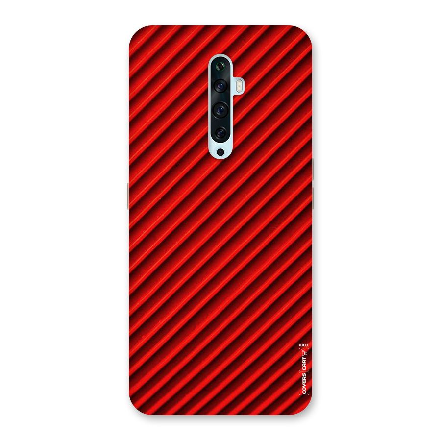 Red Rugged Stripes Back Case for Oppo Reno2 Z