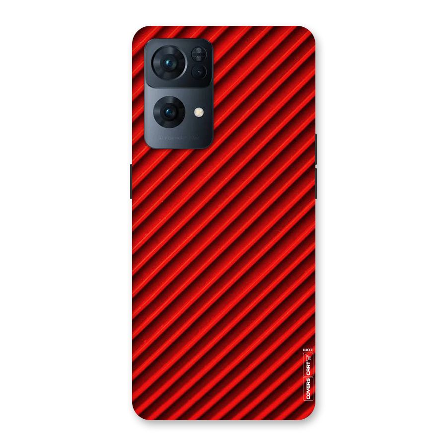 Red Rugged Stripes Back Case for Oppo Reno7 Pro 5G