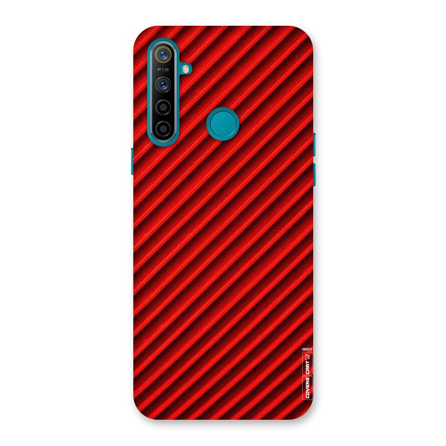 Red Rugged Stripes Back Case for Realme 5i