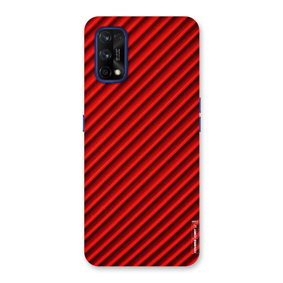 Red Rugged Stripes Back Case for Realme 7 Pro