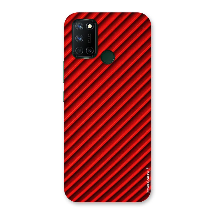 Red Rugged Stripes Back Case for Realme 7i