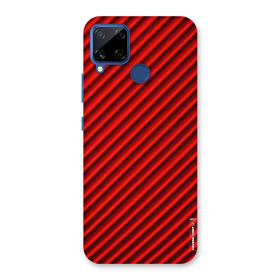 Red Rugged Stripes Back Case for Realme C12