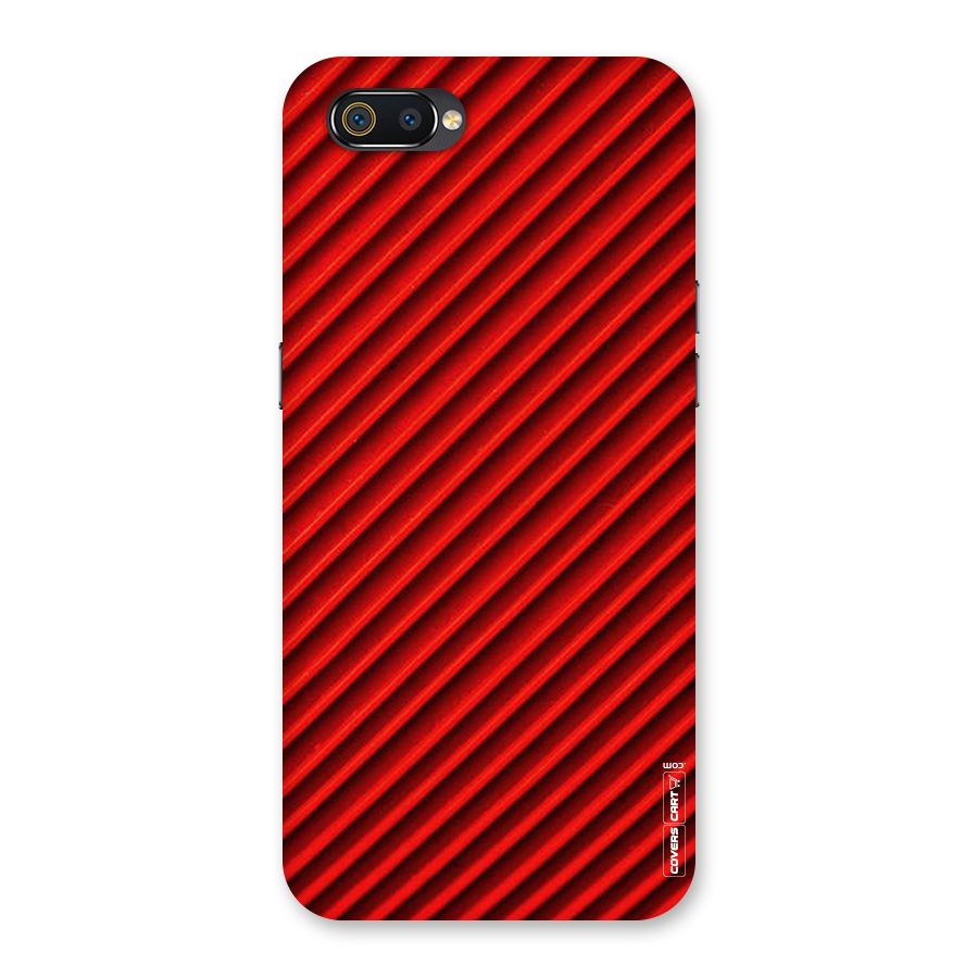 Red Rugged Stripes Back Case for Realme C2