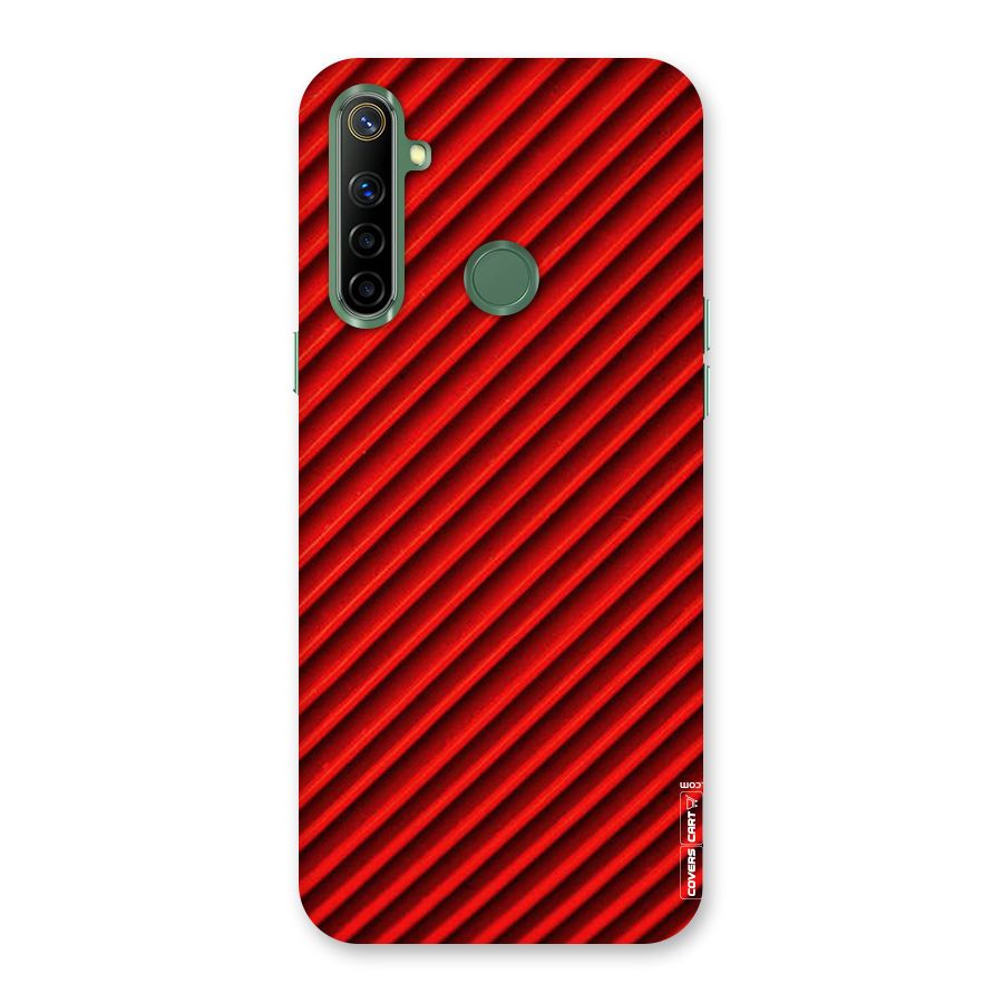 Red Rugged Stripes Back Case for Realme Narzo 10