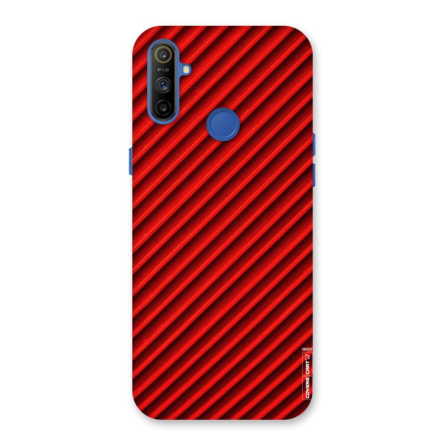 Red Rugged Stripes Back Case for Realme Narzo 10A