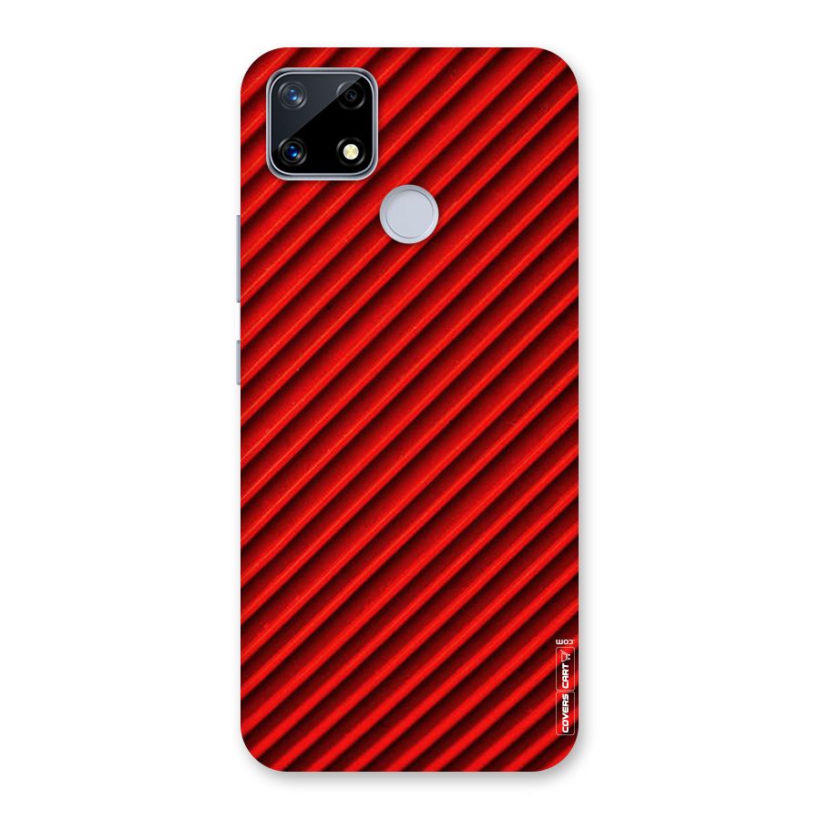 Red Rugged Stripes Back Case for Realme Narzo 20