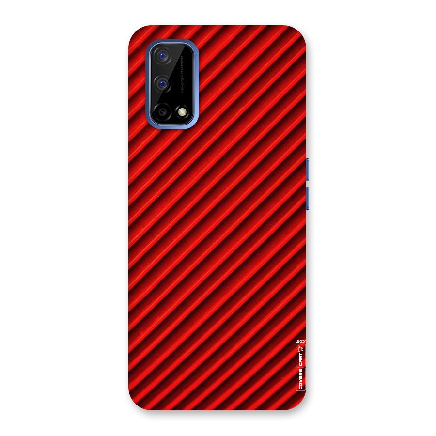 Red Rugged Stripes Back Case for Realme Narzo 30 Pro