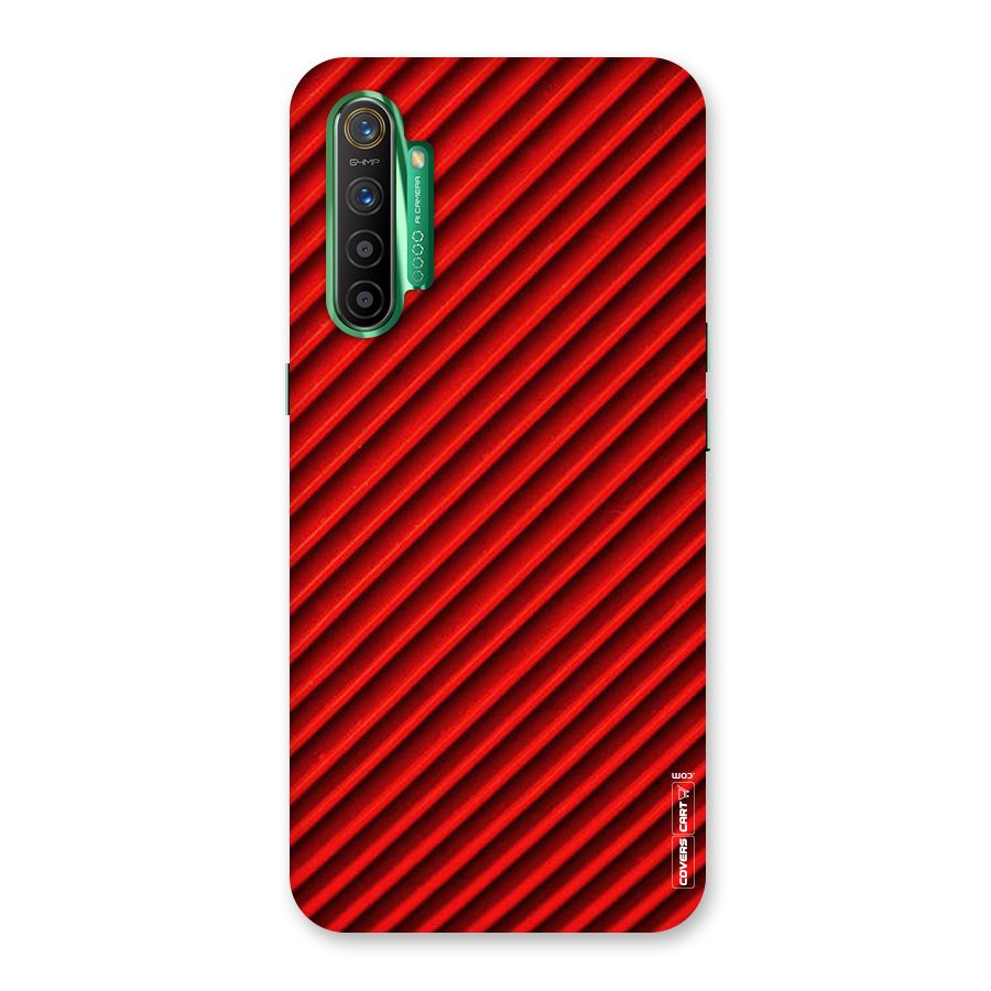Red Rugged Stripes Back Case for Realme X2