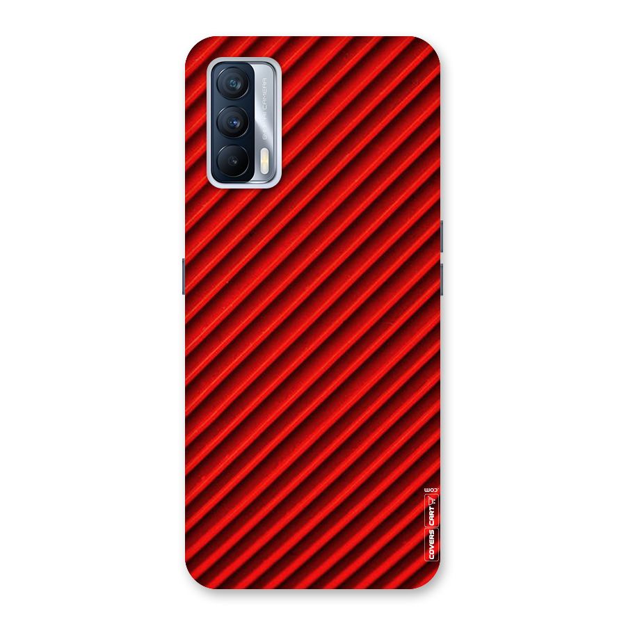 Red Rugged Stripes Back Case for Realme X7