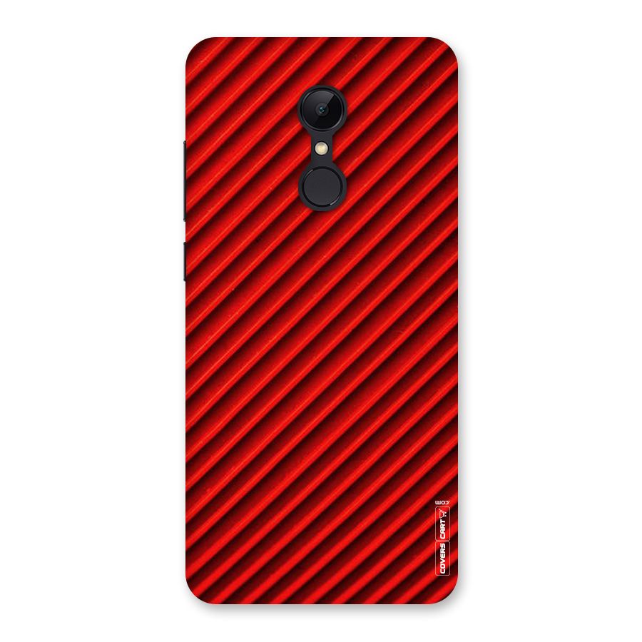 Red Rugged Stripes Back Case for Redmi 5