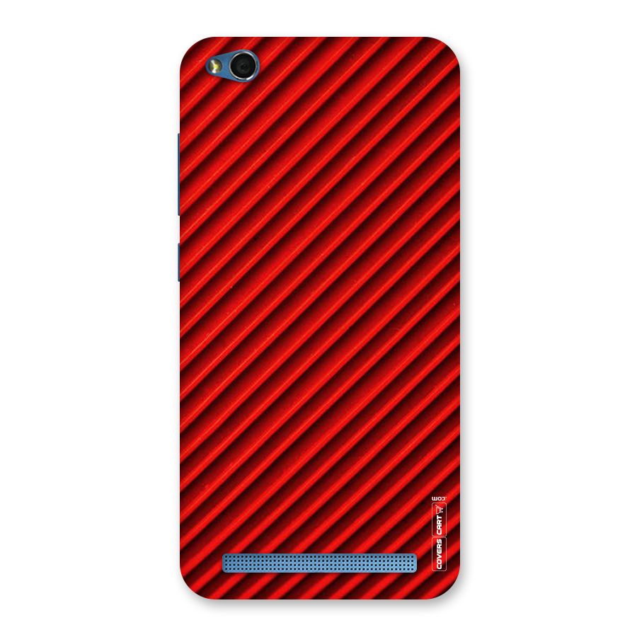 Red Rugged Stripes Back Case for Redmi 5A