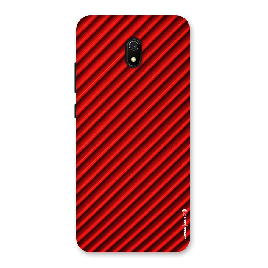 Red Rugged Stripes Back Case for Redmi 8A