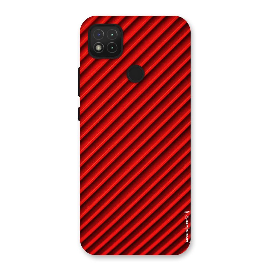 Red Rugged Stripes Back Case for Redmi 9C