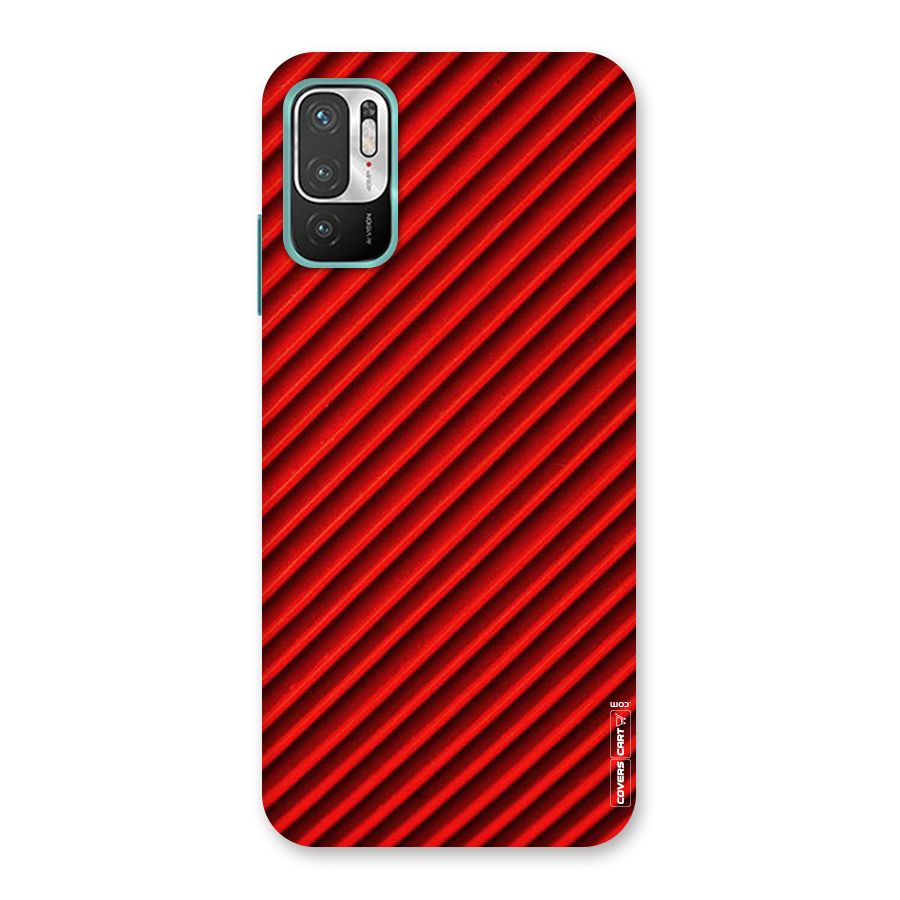 Red Rugged Stripes Back Case for Redmi Note 10T 5G