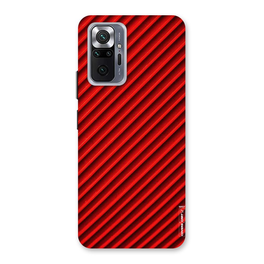 Red Rugged Stripes Back Case for Redmi Note 10 Pro Max