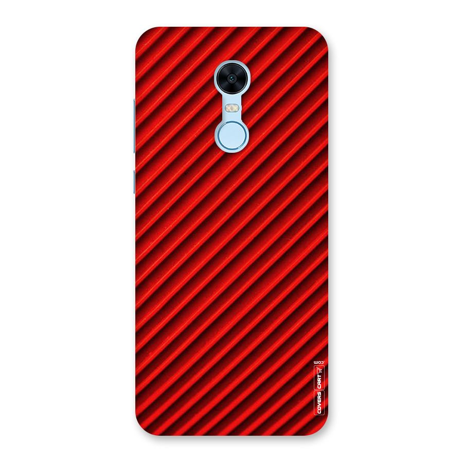 Red Rugged Stripes Back Case for Redmi Note 5