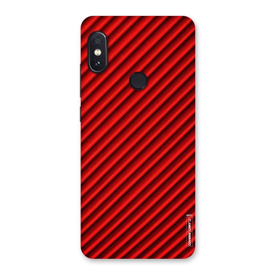 Red Rugged Stripes Back Case for Redmi Note 5 Pro