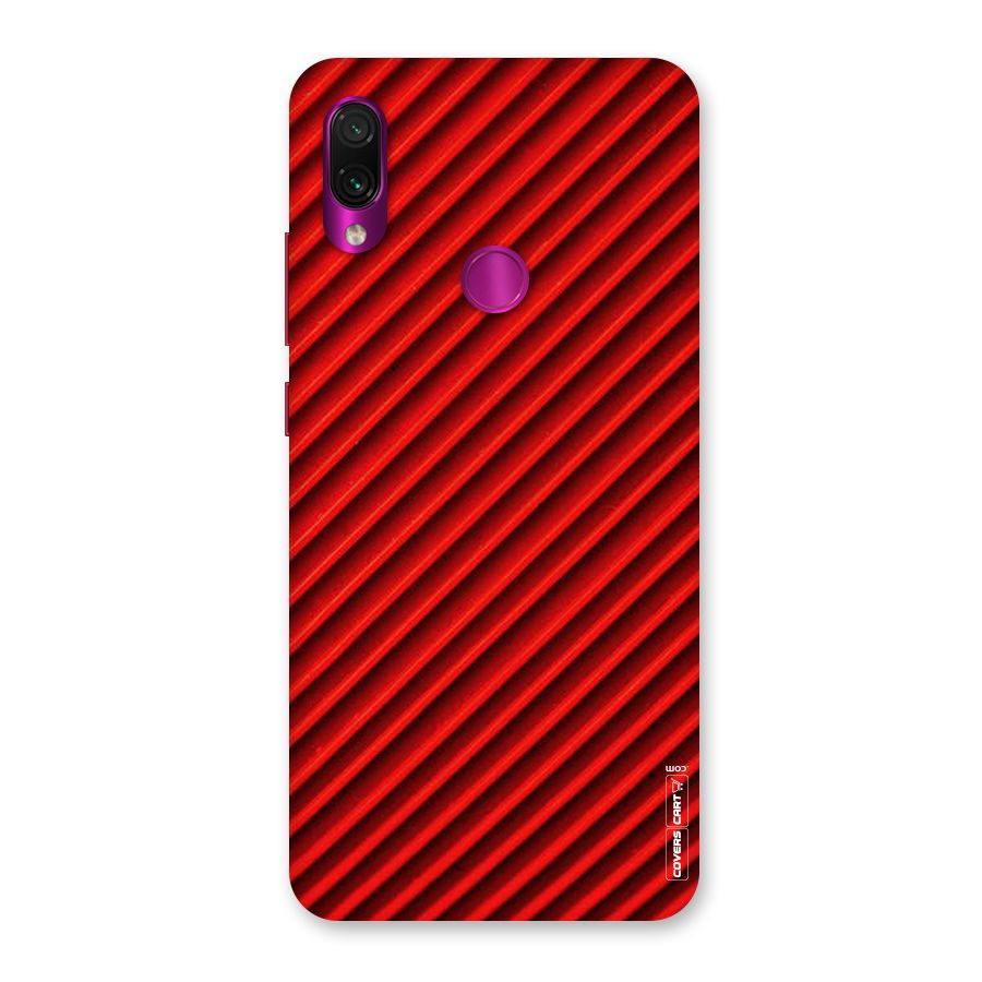 Red Rugged Stripes Back Case for Redmi Note 7 Pro