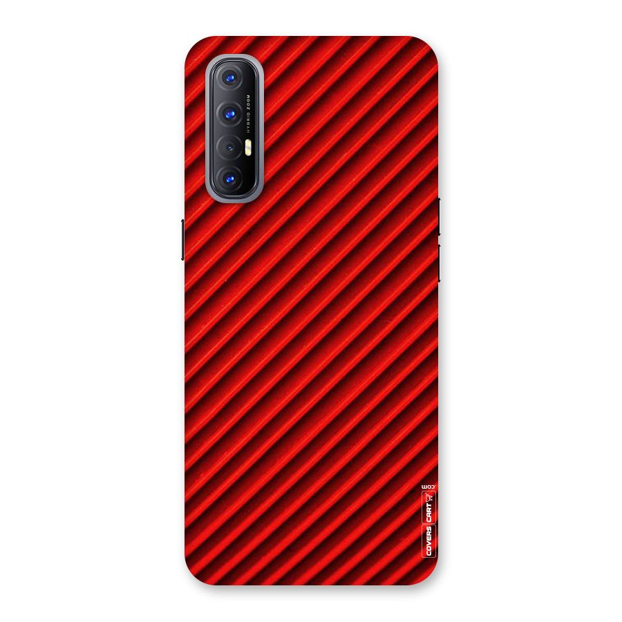 Red Rugged Stripes Back Case for Reno3 Pro