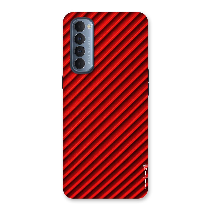 Red Rugged Stripes Back Case for Reno4 Pro