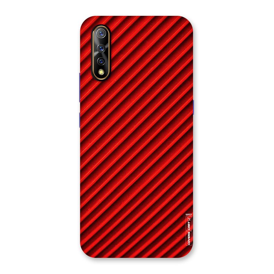 Red Rugged Stripes Back Case for Vivo S1