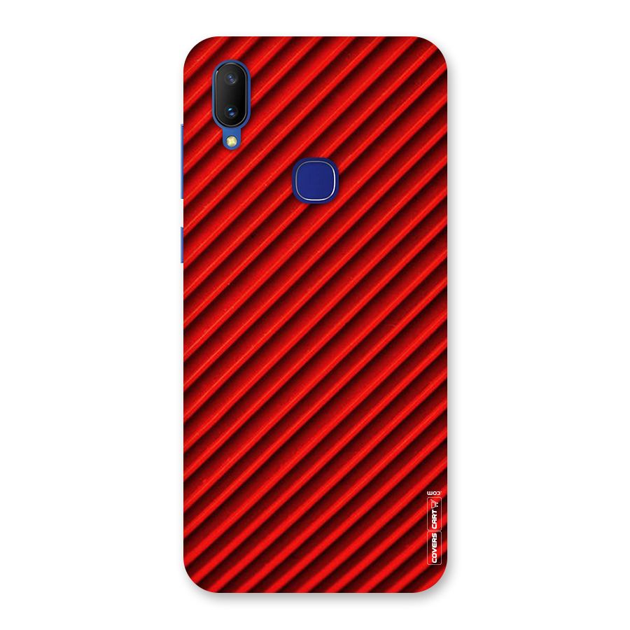 Red Rugged Stripes Back Case for Vivo V11