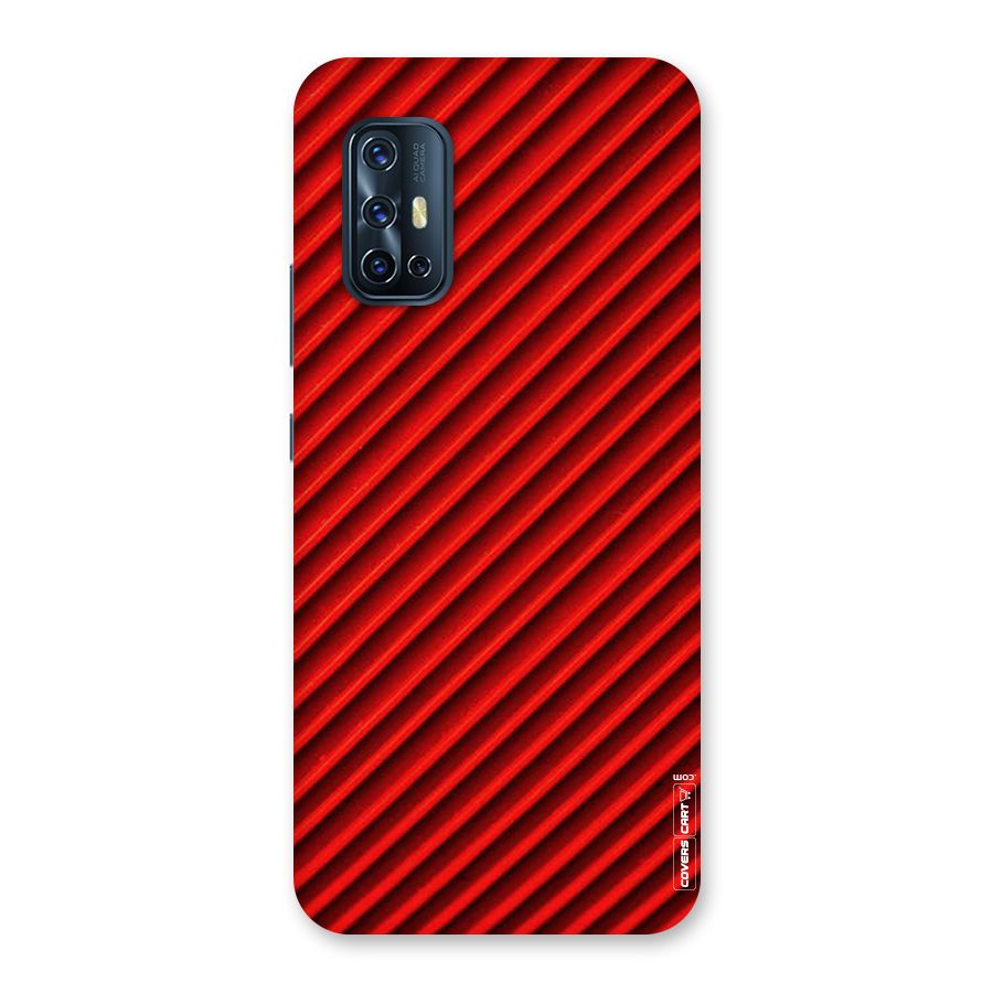 Red Rugged Stripes Back Case for Vivo V17