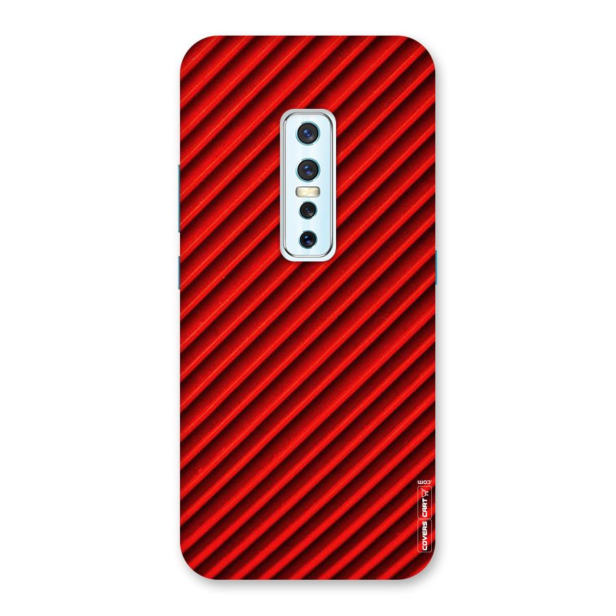Red Rugged Stripes Back Case for Vivo V17 Pro