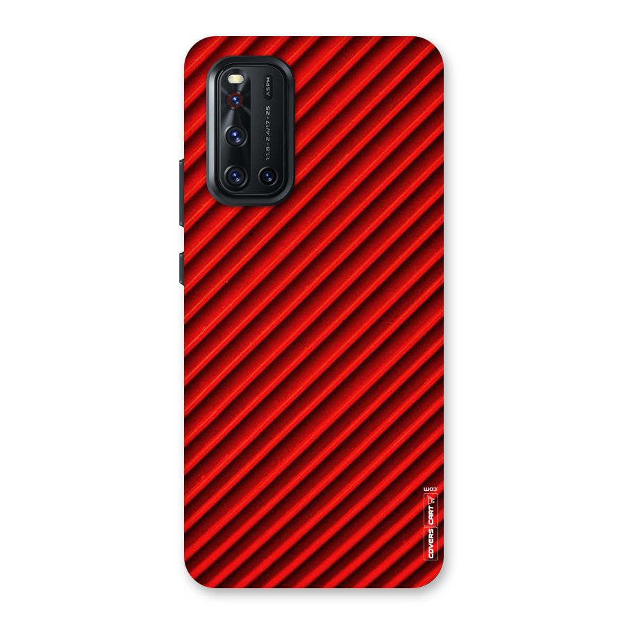 Red Rugged Stripes Back Case for Vivo V19