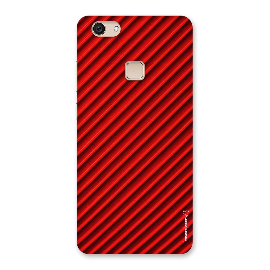Red Rugged Stripes Back Case for Vivo V7