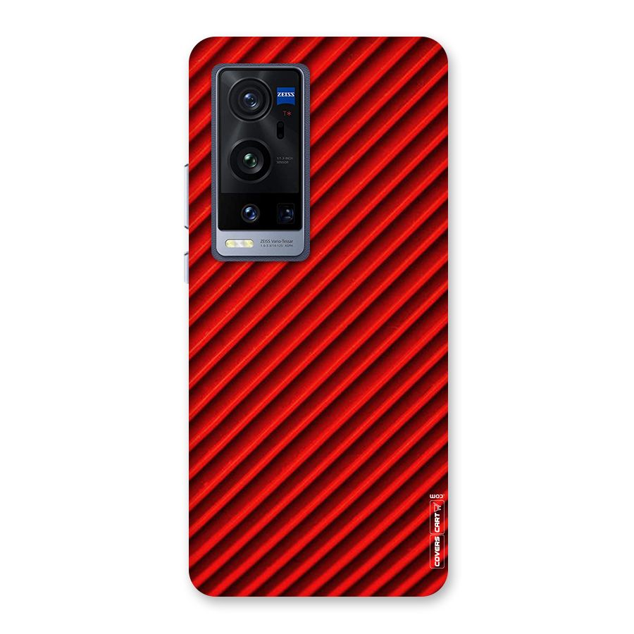 Red Rugged Stripes Back Case for Vivo X60 Pro Plus