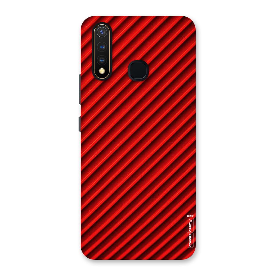 Red Rugged Stripes Back Case for Vivo Y19