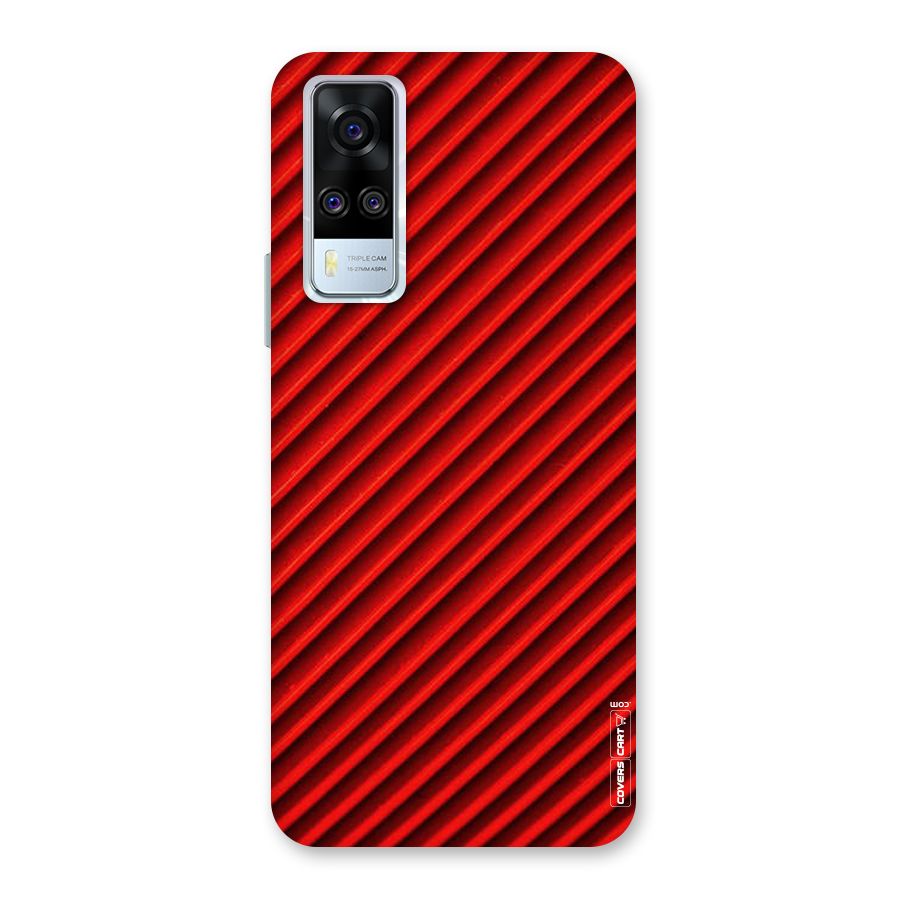 Red Rugged Stripes Back Case for Vivo Y31