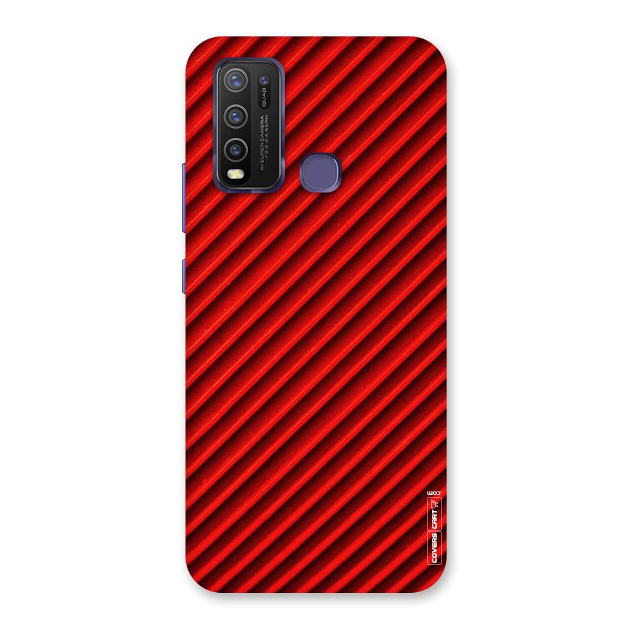 Red Rugged Stripes Back Case for Vivo Y50